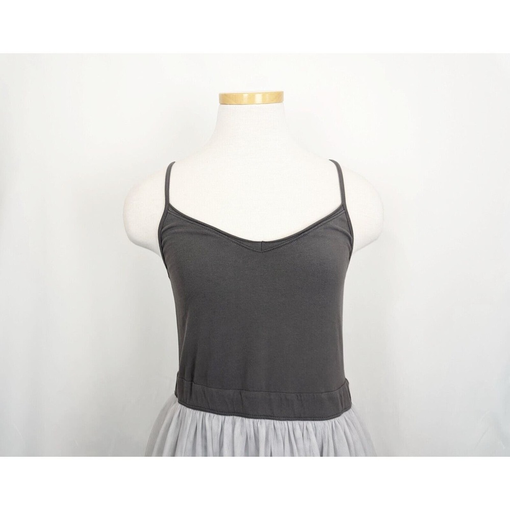 Abercrombie & Fitch Gray Dress Tank Sleeveless Tulle Skirt Juniors M - Picture 2 of 9